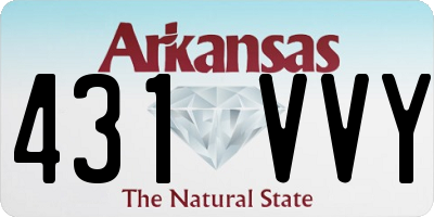 AR license plate 431VVY