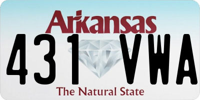 AR license plate 431VWA