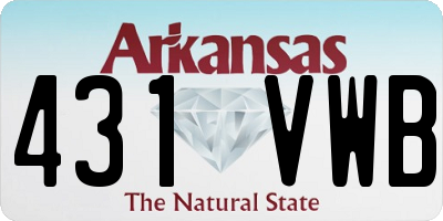 AR license plate 431VWB