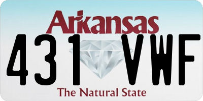 AR license plate 431VWF