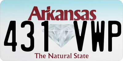 AR license plate 431VWP