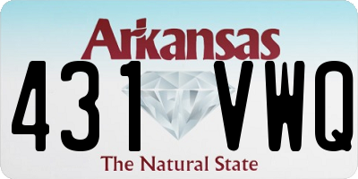 AR license plate 431VWQ