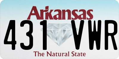 AR license plate 431VWR