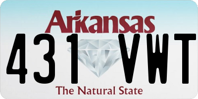 AR license plate 431VWT