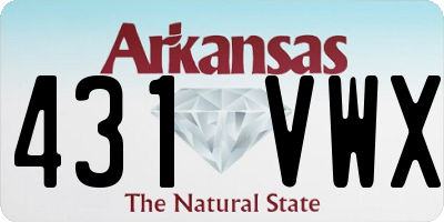 AR license plate 431VWX