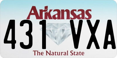 AR license plate 431VXA