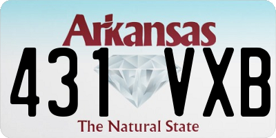 AR license plate 431VXB