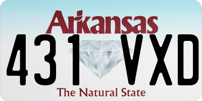 AR license plate 431VXD