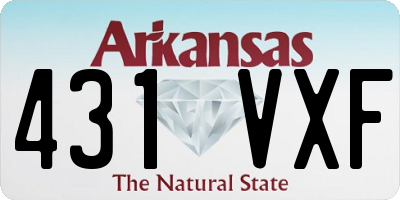 AR license plate 431VXF