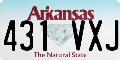 AR license plate 431VXJ