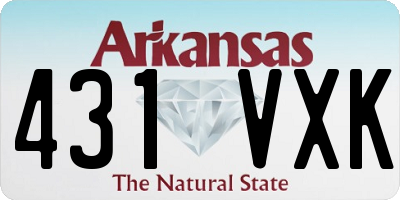 AR license plate 431VXK