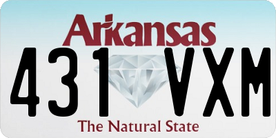 AR license plate 431VXM