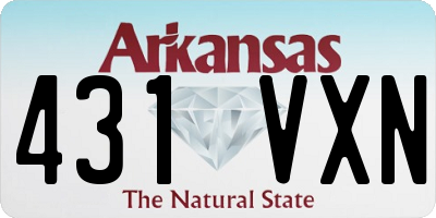 AR license plate 431VXN