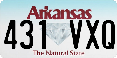 AR license plate 431VXQ