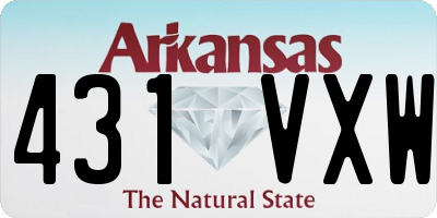 AR license plate 431VXW