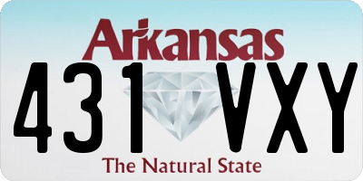 AR license plate 431VXY