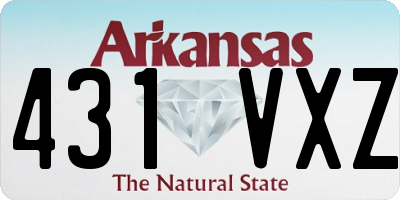 AR license plate 431VXZ
