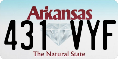 AR license plate 431VYF