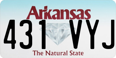 AR license plate 431VYJ