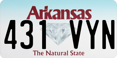 AR license plate 431VYN