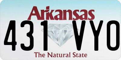 AR license plate 431VYO