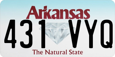 AR license plate 431VYQ
