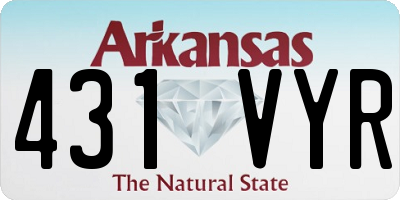 AR license plate 431VYR