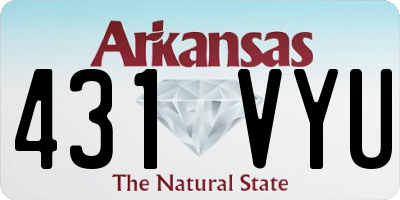 AR license plate 431VYU