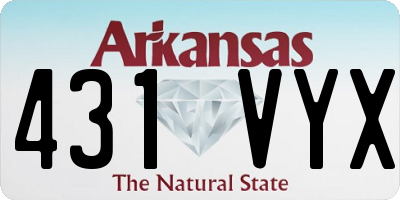 AR license plate 431VYX