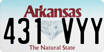 AR license plate 431VYY