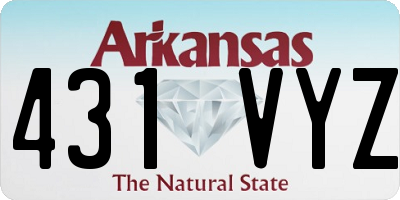 AR license plate 431VYZ
