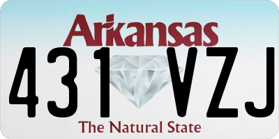 AR license plate 431VZJ