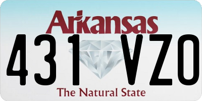 AR license plate 431VZO