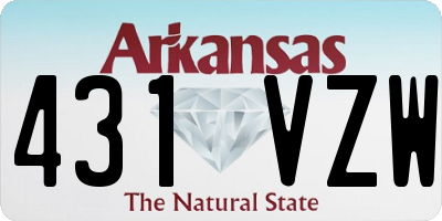 AR license plate 431VZW