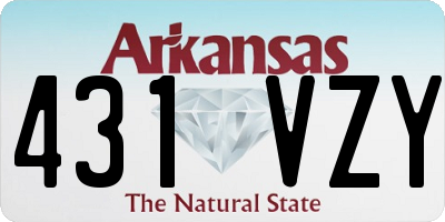 AR license plate 431VZY