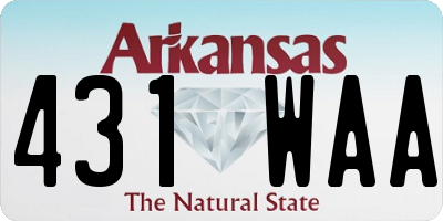 AR license plate 431WAA