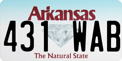 AR license plate 431WAB