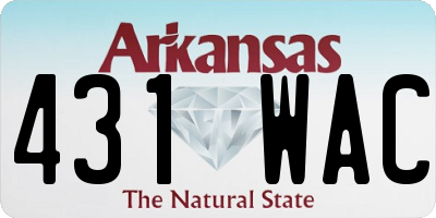 AR license plate 431WAC