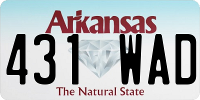 AR license plate 431WAD