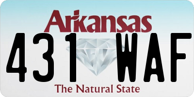 AR license plate 431WAF