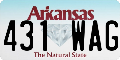 AR license plate 431WAG