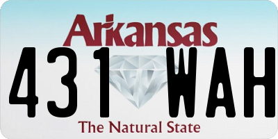 AR license plate 431WAH