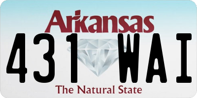 AR license plate 431WAI