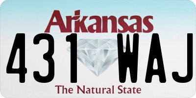 AR license plate 431WAJ