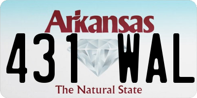 AR license plate 431WAL