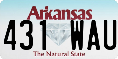 AR license plate 431WAU