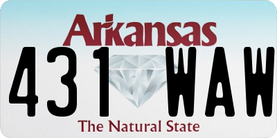AR license plate 431WAW