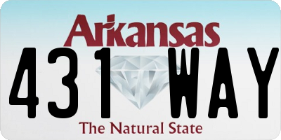 AR license plate 431WAY
