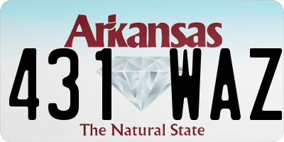 AR license plate 431WAZ