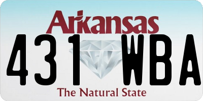 AR license plate 431WBA